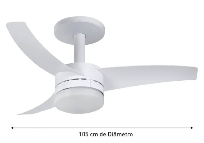 Ventilador de teto com controle remoto