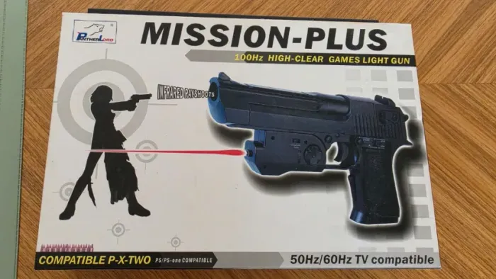 Light Gun Panther Mission Plus - PS1 / PS2 (Completa na Caixa - Impecável!)