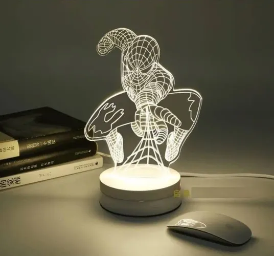 luminaria 3D do homem aranha 