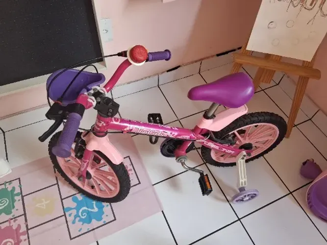 Bicicleta Aro 16 Rosa marca Nathor com buzina
