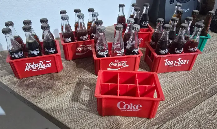 Coleção mini garrafas Coca cola anos 80