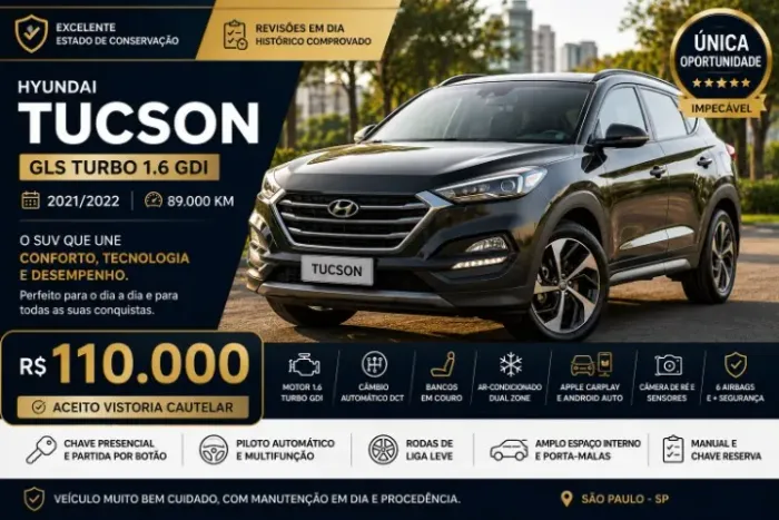 Hyundai Tucson GLS 1.6 Turbo 16V Aut. 2022