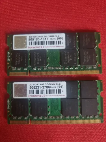 Memória RAM DDR2 2x2 gigas 