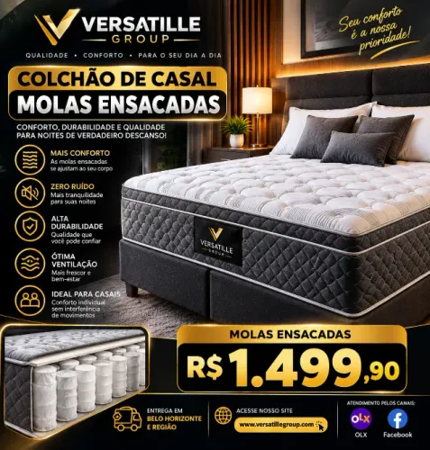 Colchão de Casal com Molas Ensacadas