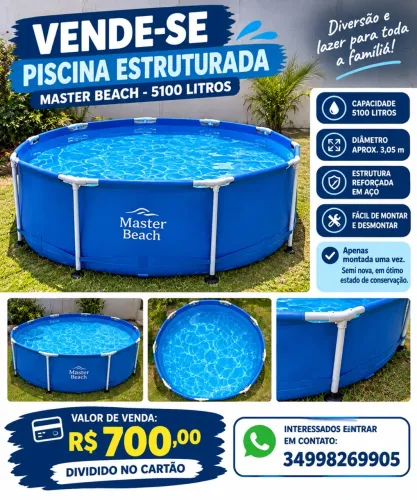 Vendo piscina semi nova , está em ótimo estado de conservação 