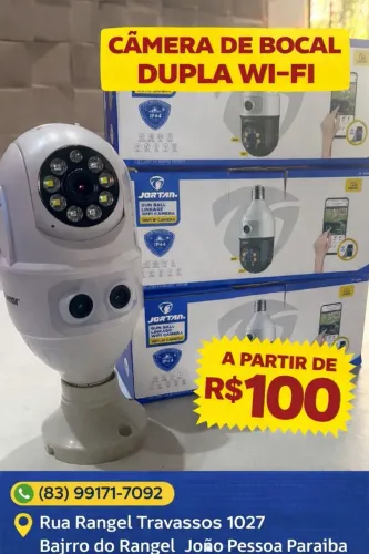 Câmera de segurança bocal com Camera Dupla Wi-Fi, com visão noturna, fazemos entrega