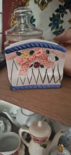 Porta guardanapo porcelana