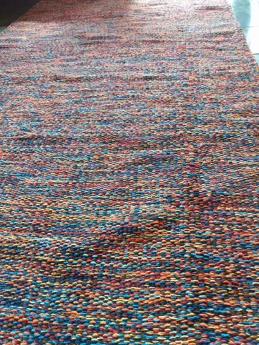 tapete algodão grosso colorido 2,70 x 3,00