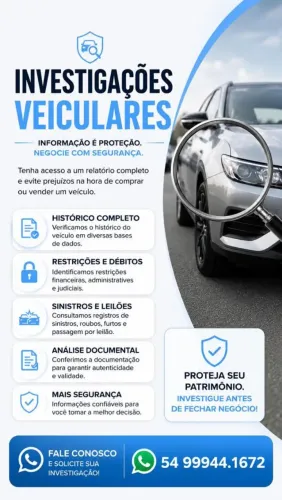 Vistoria cautelar e pré-compra automóveis e motorhomes