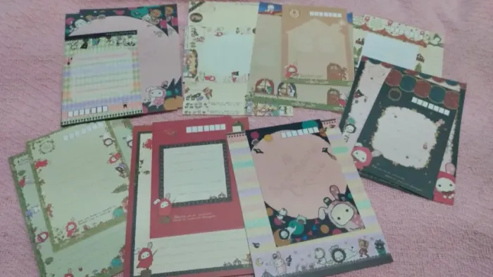 Lote de papel de carta coleção sentimental circus.