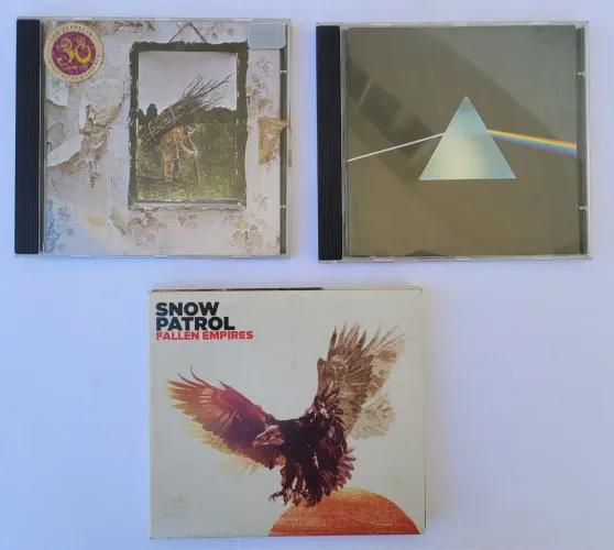 Kit 3 CDs Rock / Pop Rock - Led Zeppelin IV, Pink Floyd Dark Side e Snow Patrol (CD+DVD)