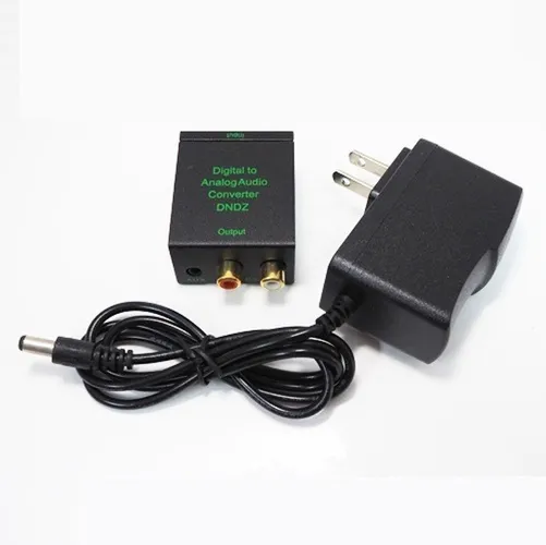 Conversor de Áudio Ótico Digital para Analógico - Coaxial para RCA Saida p2