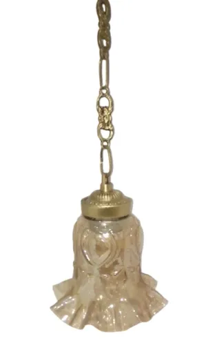 lustre tulipa rei ambar em bronze