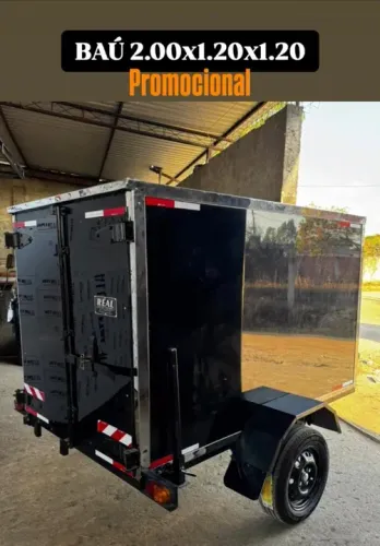Baú 2.00 x 1.20 x 1.20 direto de fábrica - carreta reboque fazendinha loja móvel carga
