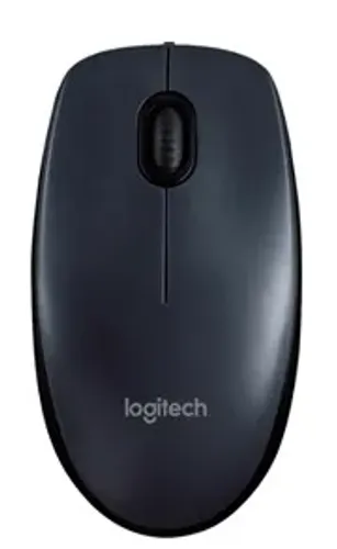 Mouse Com fio USB Logitech Plug and Play.