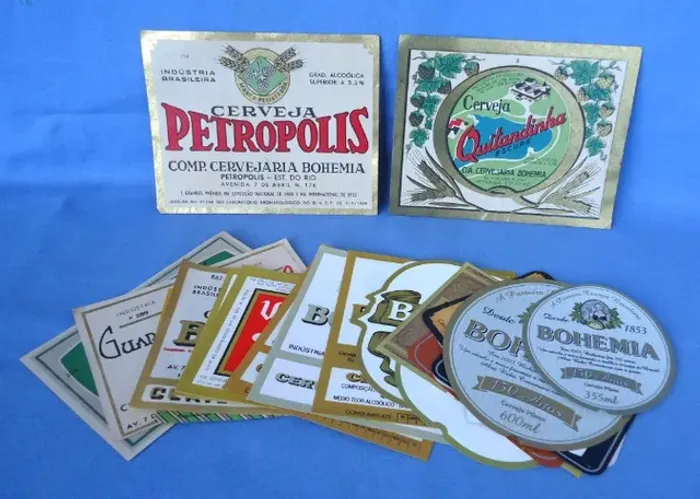 Coleção 21 Rótulos Antigos Cervejaria Bohemia - Cerveja Refrigerante