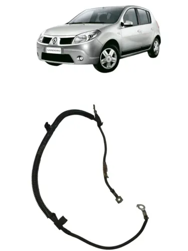 Chicote negativo da bateria Renault Sandero 2014