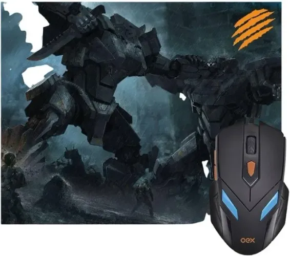 Combo Mouse e mousepad OEX Mc-100 2400 Dpi