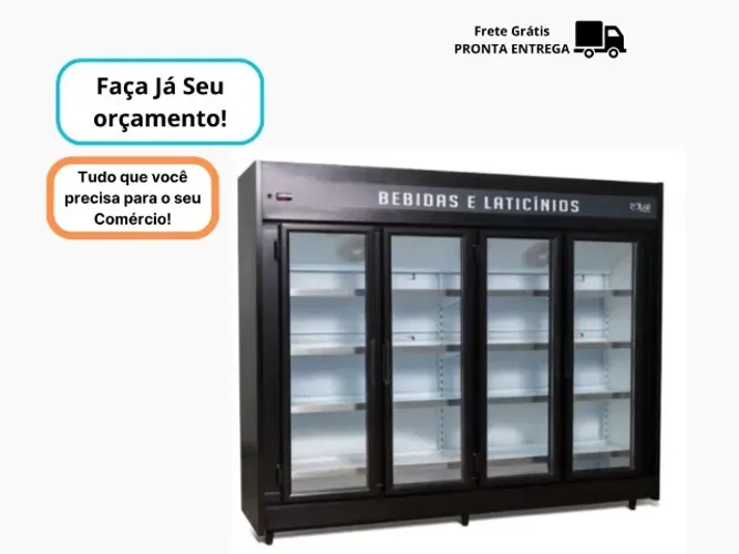Refrigerador 4 portas Preto Polar