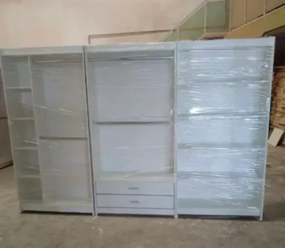 KIT CLOSET - CABIDEIRO DUPLO COM COLMEIA + CABIDEIRO DUPLO COM GAVETAS + PRATELEIRA