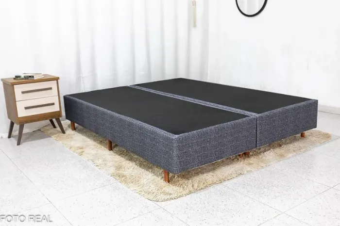 Box Queen Euro Cinza 158x198x37 rf654