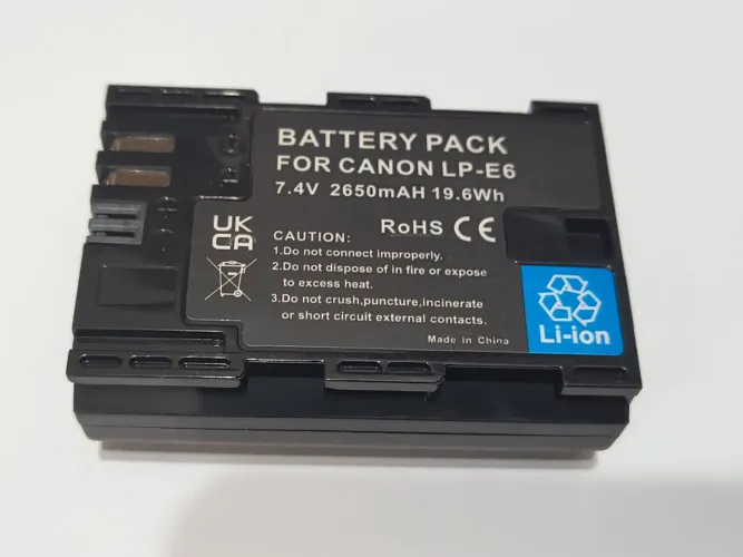 Bateria Lp-E6 para Câmeras Canon 5D Mk III 70D 80D 60D 90D 6D Mk II 7D Mark Ii 3500 Ma
