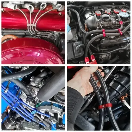 Organizador de cabos automotivos.