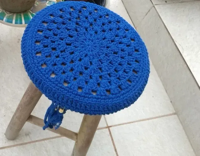 Kit 4 Capinha de banquinho de crochê