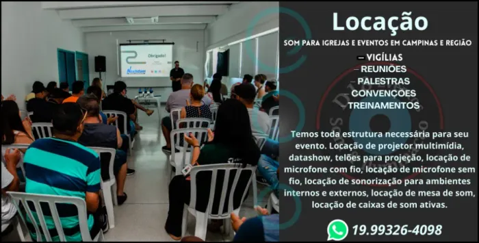 Caixa de som ativa, projetor e telão para festas e eventos (aluguel)