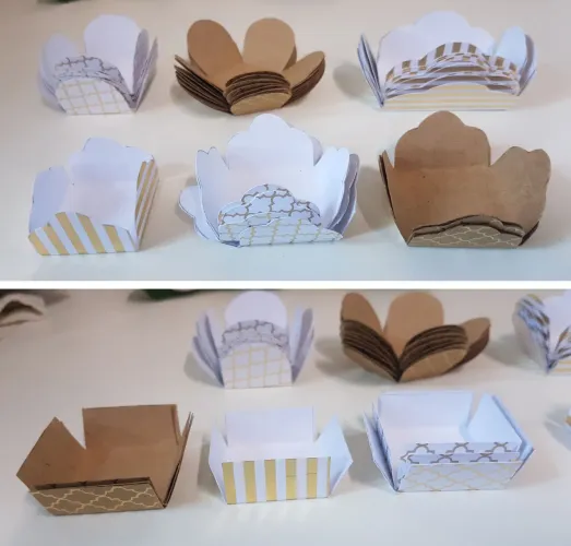 42 formas para doces finos diversas em papel especial 