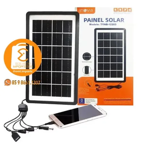 Painel Solar Portátil 6V 6W INOVA TYNB-12203