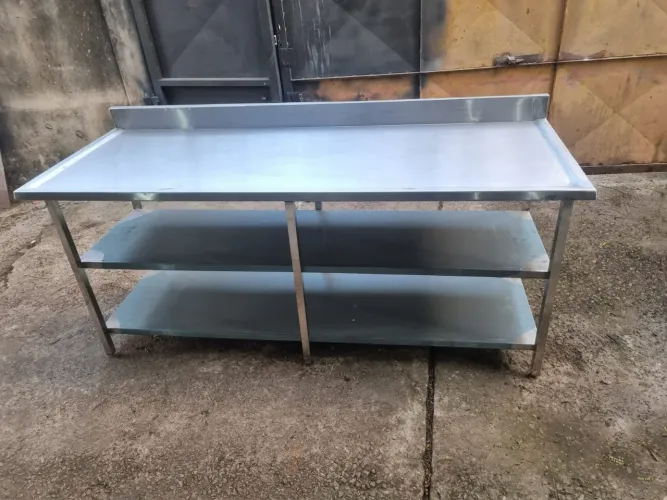 Mesa de serviço inox 190x65 