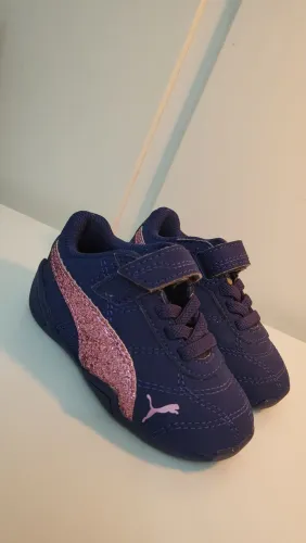 Tênis Puma Infantil Azul com Glitter