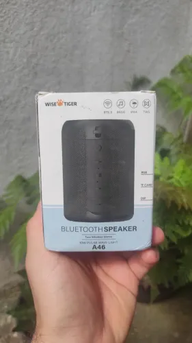 Caixa de Som Bluetooth WISE TIGER A46 - Som Potente e Design Moderno