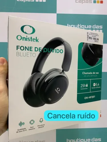 FONE DE OUVIDO BLUETOOTH 5.4 HEADPHONE ONISTEK ON-HF201 CANCELA RUIDO