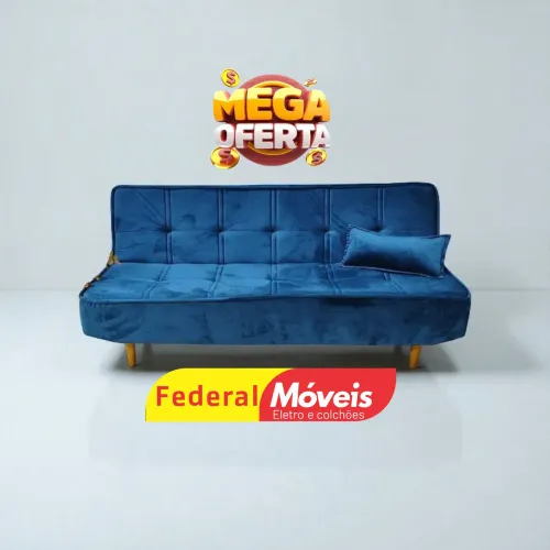 Sofá Cama Veludo 1,88m Lindo D33 Promoção Limitada