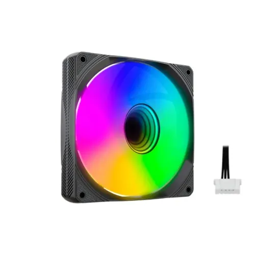 Cooler Fan 120mm C3Tech F9-L320BK Black Led Rgb *6 Pinos Controladora* - WZetta