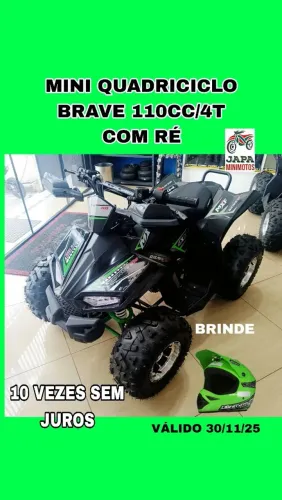 MINI QUADRICICLO BRAVE MXF 110CC COM RÉ BRINDE EM 10 VEZES SEM JUROS 
