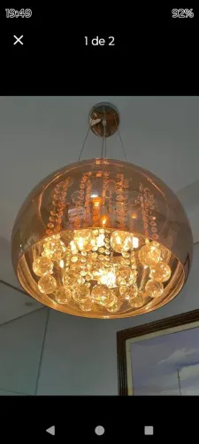 Lustre cristal legítimo novo na caixa