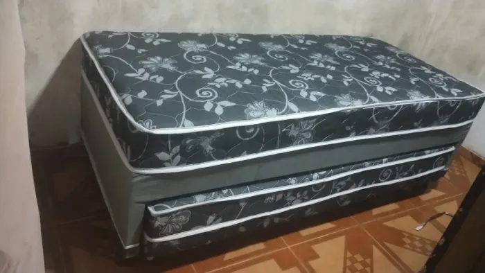 Cama Box Solteiro com Cama Auxiliar Molas Bonnel