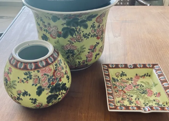Conjunto 3 peças em cerâmica japonesa