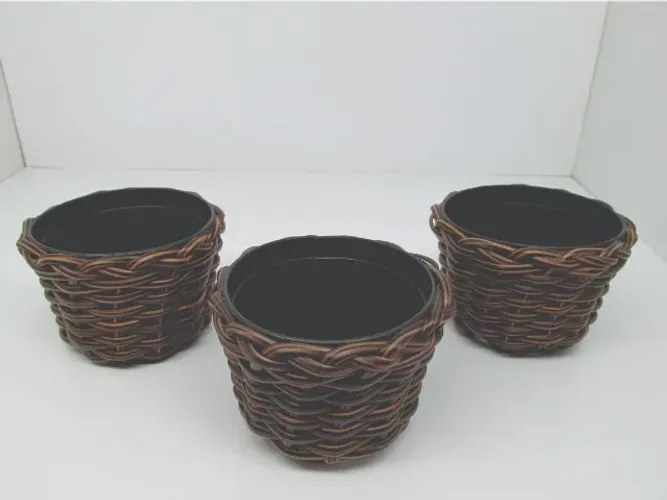 Kit vasinhos para suculentas e cactos 3 peças