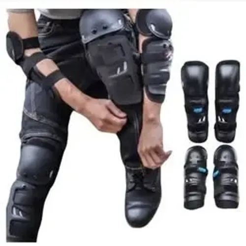 Kit Articulado Joelheira e Cotoveleira para Moto, Bike e Trilha Proteção e Segurança
