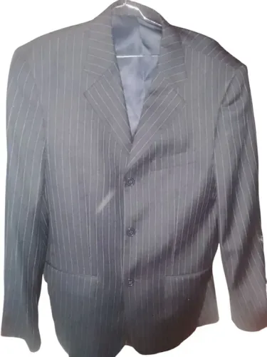 blazer preto risca de giz longo empório colombo tamanho M