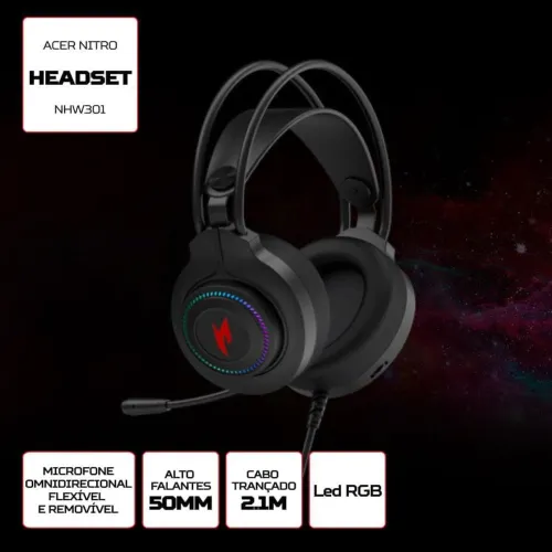 Headset Gamer Acer Nitro NHW 301