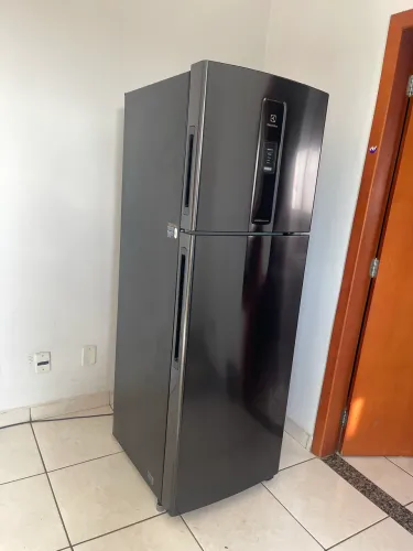 Geladeira Eletrolux Frost Free Inverter 390L Auto Sense Duplex Black Inox Look(IF43B)