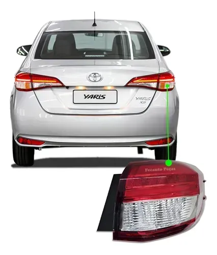 Lanterna Yaris Sedan 2018 a 2025 S/Led Traseira