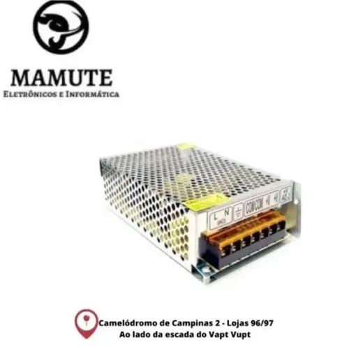 Fonte Chaveada 12v 20a Colmeia Bivolt Cftv Fita Led Som
