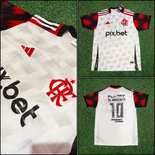 Nova Camisa Flamengo 2025 branca Arrascaeta 10 - (P, M e G)