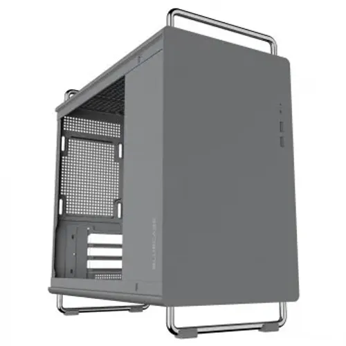 Gabinete Gamer Bluecase Tiny, mATX, Lateral Vidro, USB 3.0, Sem Fan, Sem Fonte, Cinza - BG